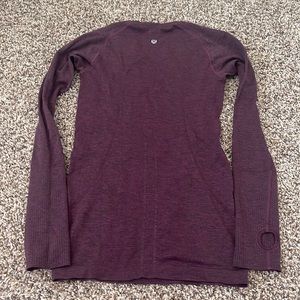 Lululemon Dark Purple Long Sleeve Swiftly Tee Size 4